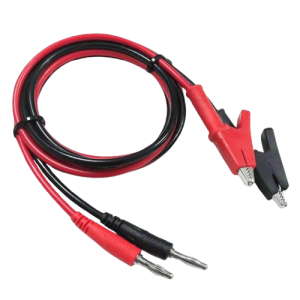 Banana plug to alligator clips wire test