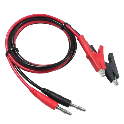 Banana plug to alligator clips wire test