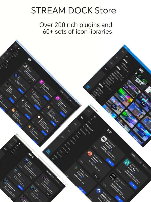 Visuals Keyboard Streaming Inet - MiraBox Stream Deck Visual Keyboard 15 Custom Buttons for ...