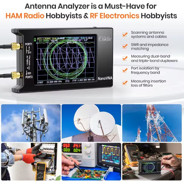NanoVNA-H4 Vector Network Antenna Analyzer for antenna tunning