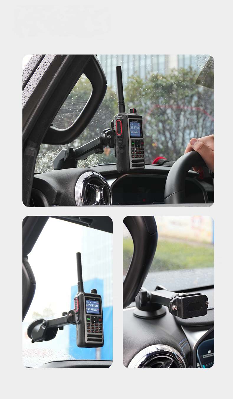 Windscreen Suction Mount Bracket Adjustable for Handheld radios